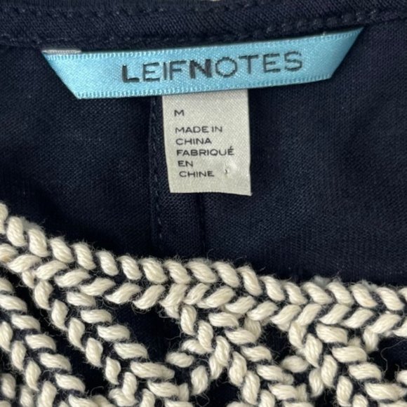 Anthropologie LeifNotes Blouse Womens Navy Decorative Collar Sleeveless Size M - Picture 5 of 9